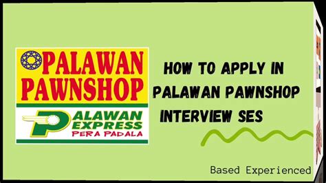palawan pawnshop jobs|Palawan pawnshop jobs in Philippines .